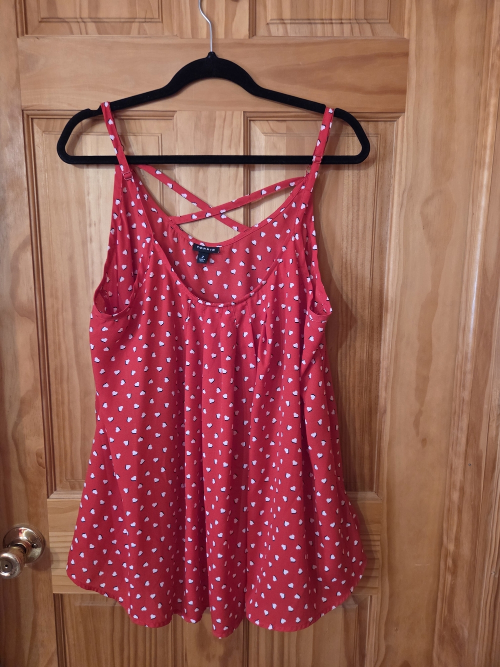 Torrid Red Heart Print Spaghetti Strap Tank Top